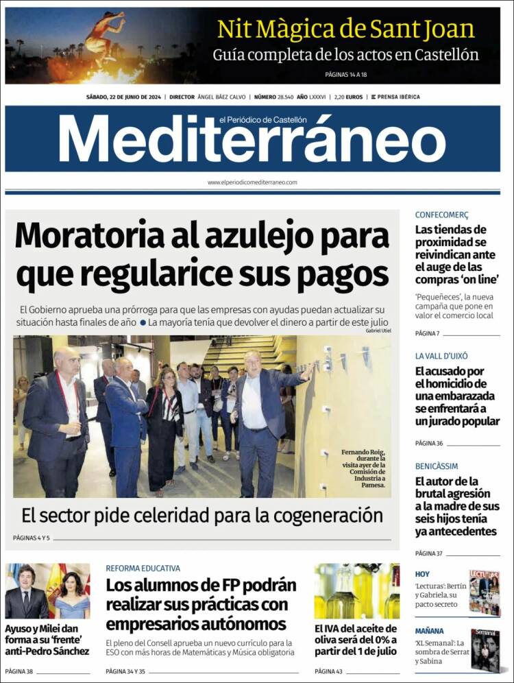 Portada de El Periódico Mediterraneo (España)