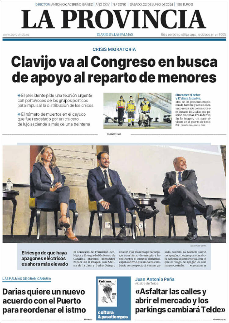 Portada de La Provincia (España)