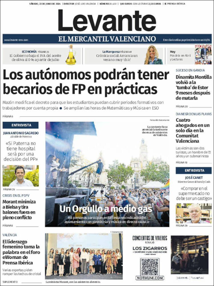Portada de Levante (España)