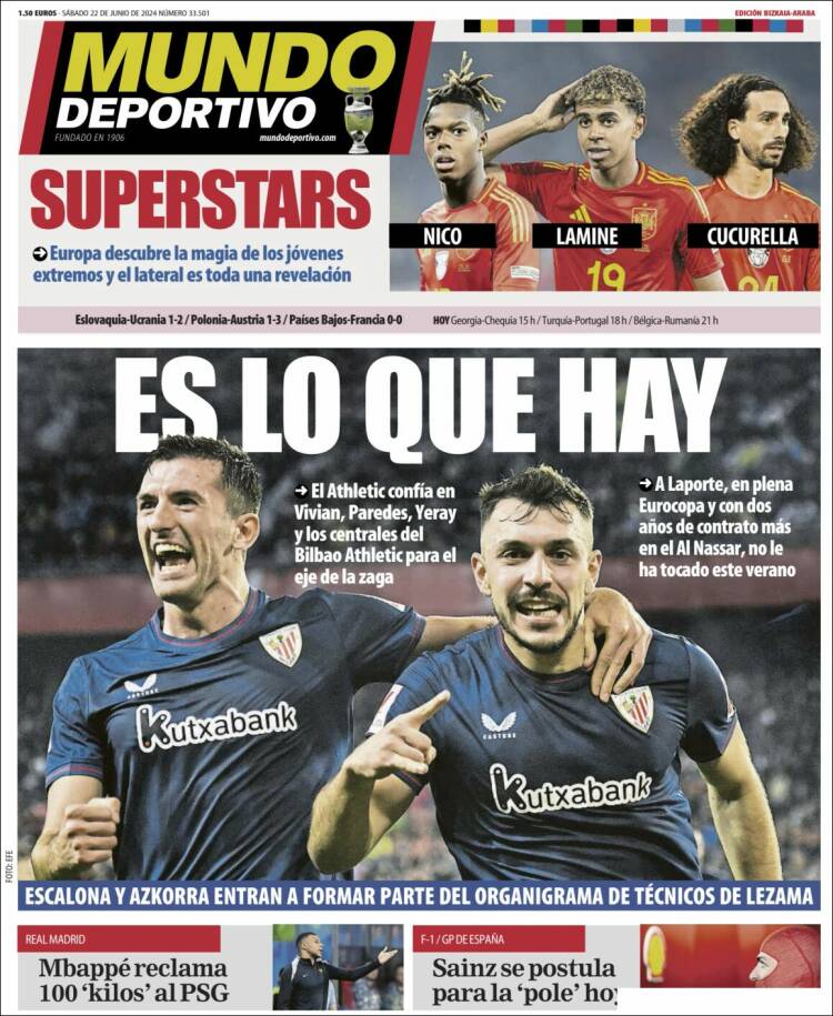 Portada de Mundo Deportivo Bizkaia (España)