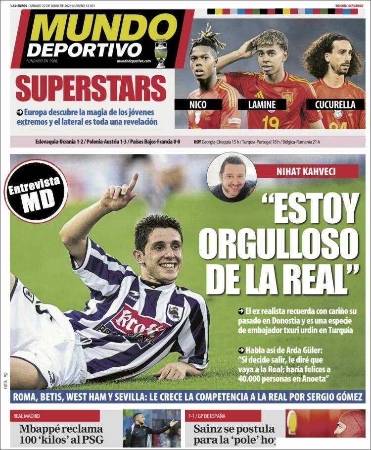 Portada de Mundo Deportivo Gipuzkoa (España)
