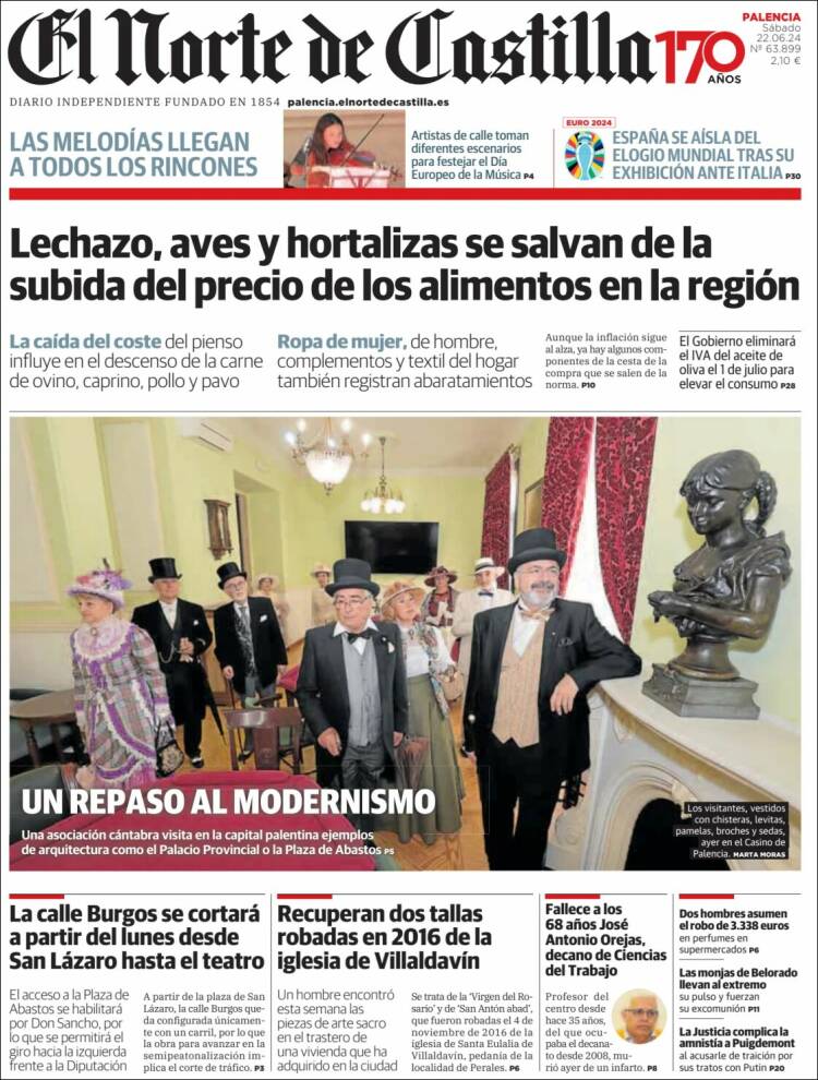 Portada de Norte de Castilla - Palencia (España)