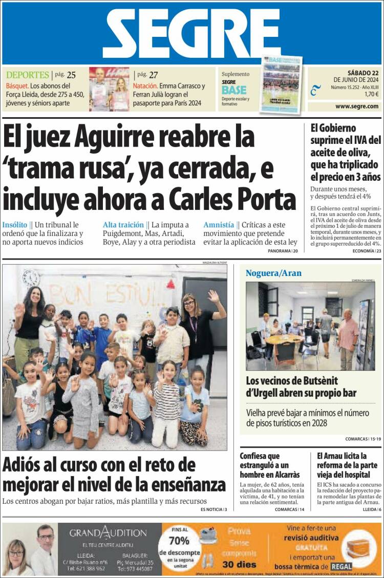 Portada de Segre  (España)