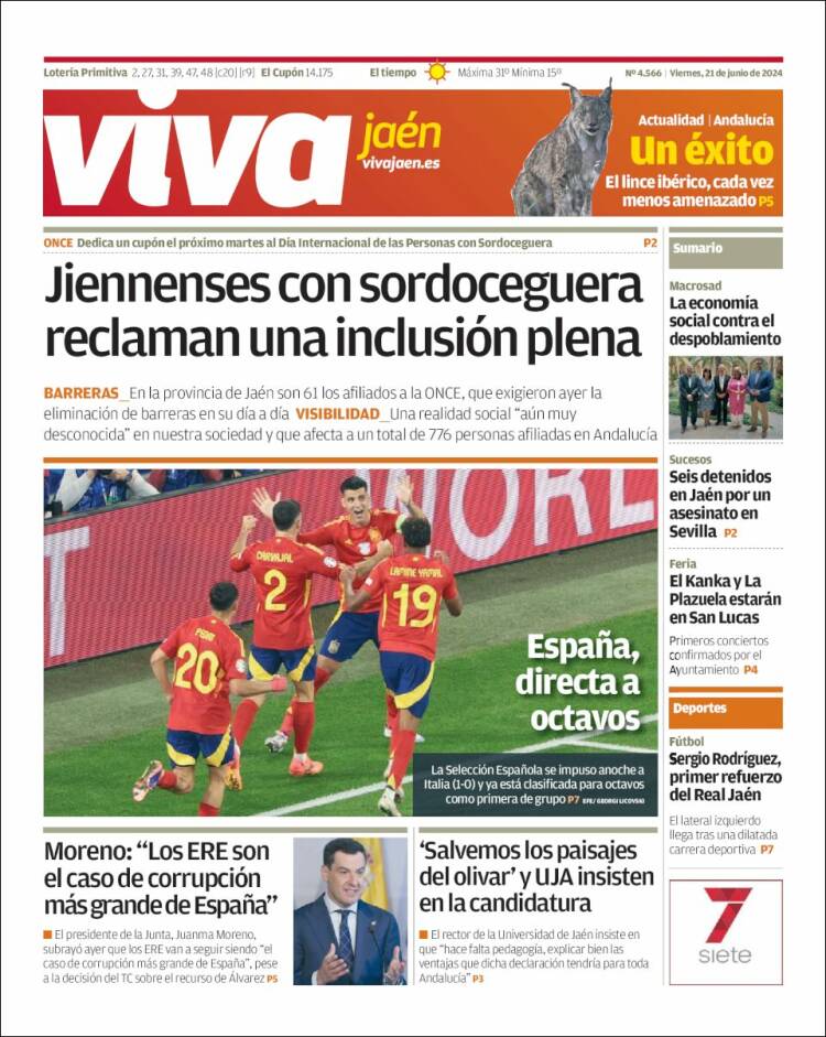 Portada de Viva Jaén (España)