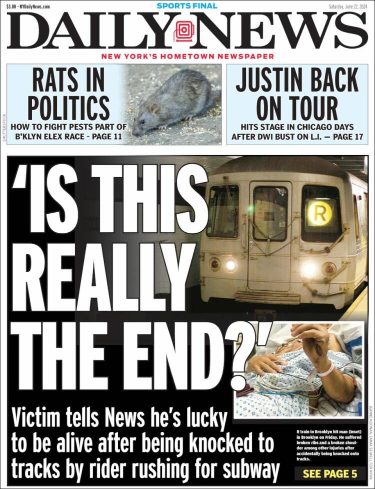 Portada de Daily News - New York (USA)