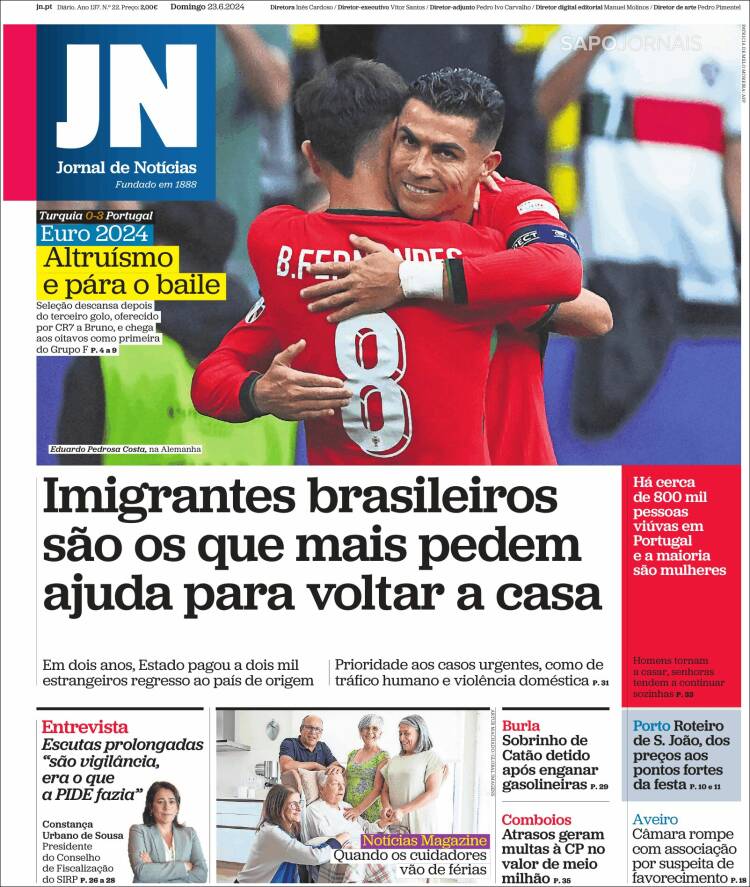 Portada de Jornal de Notícias (Portugal)