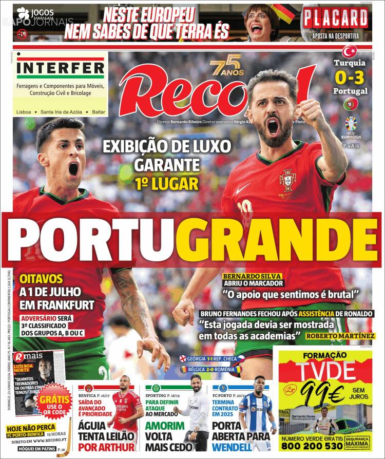 Portada de Record (Portugal)