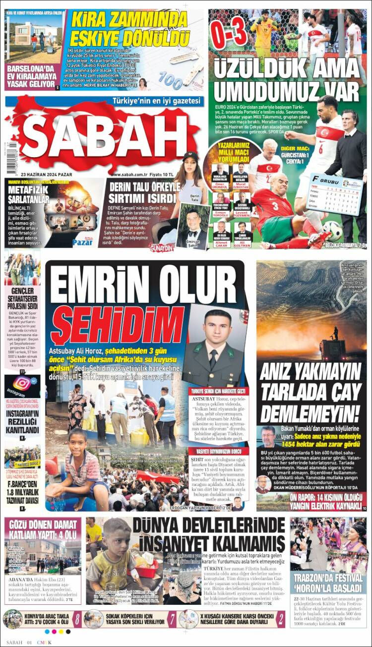 Portada de Sabah (Turqu&iacute;a)