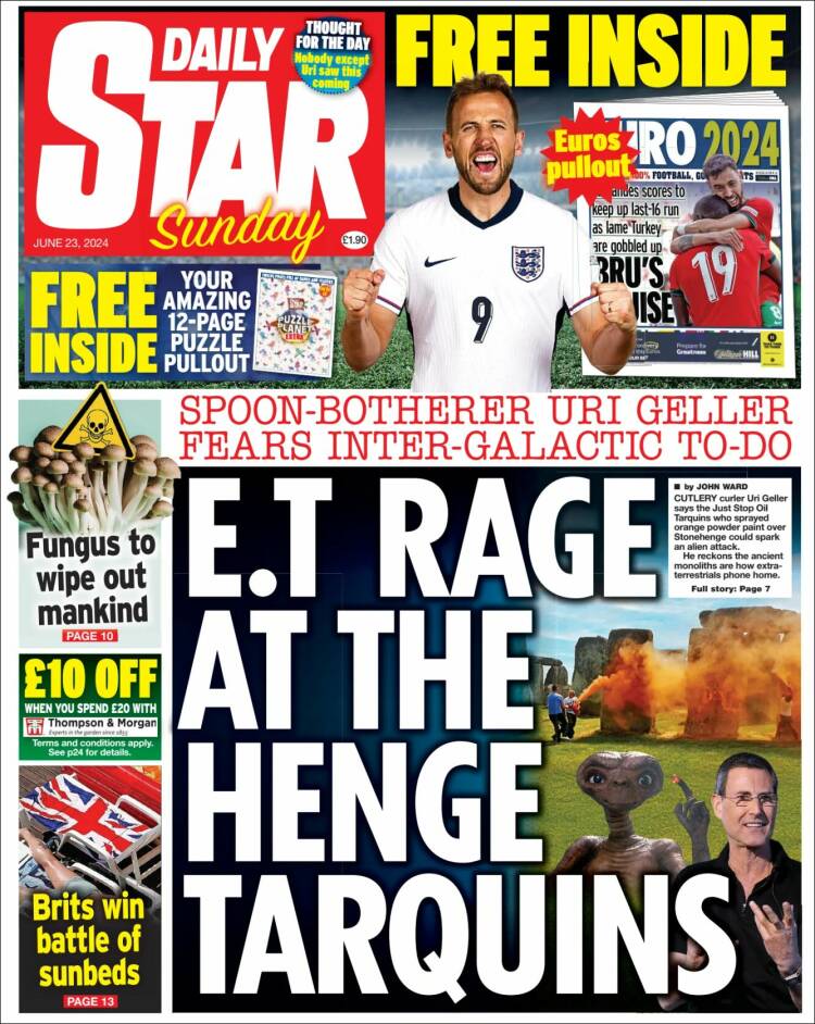 Portada de Daily Star (Reino Unido)