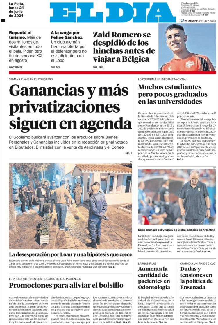 Portada de El Día de la Plata (Argentina)