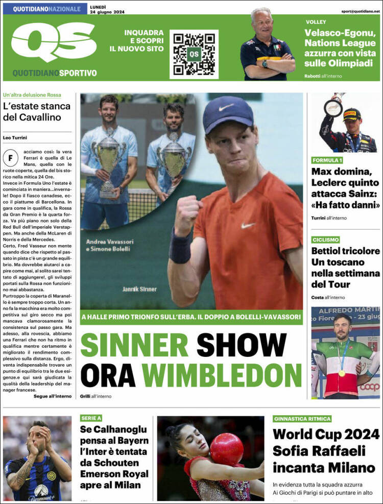 Portada de Quotidiano Sportivo (Italia)