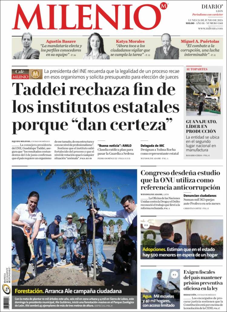 Portada de Milenio de León (México)