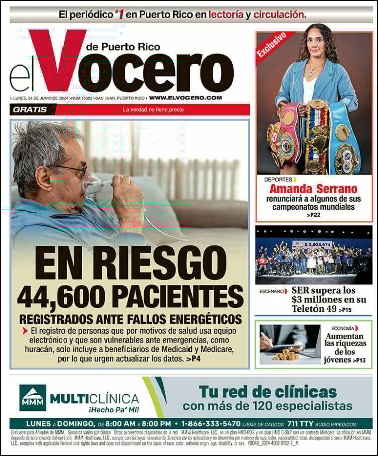 Portada de Vocero (Puerto Rico)