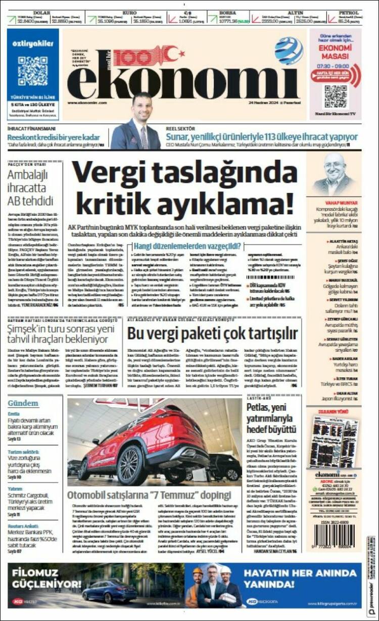 Portada de Dünya (Turqu&iacute;a)