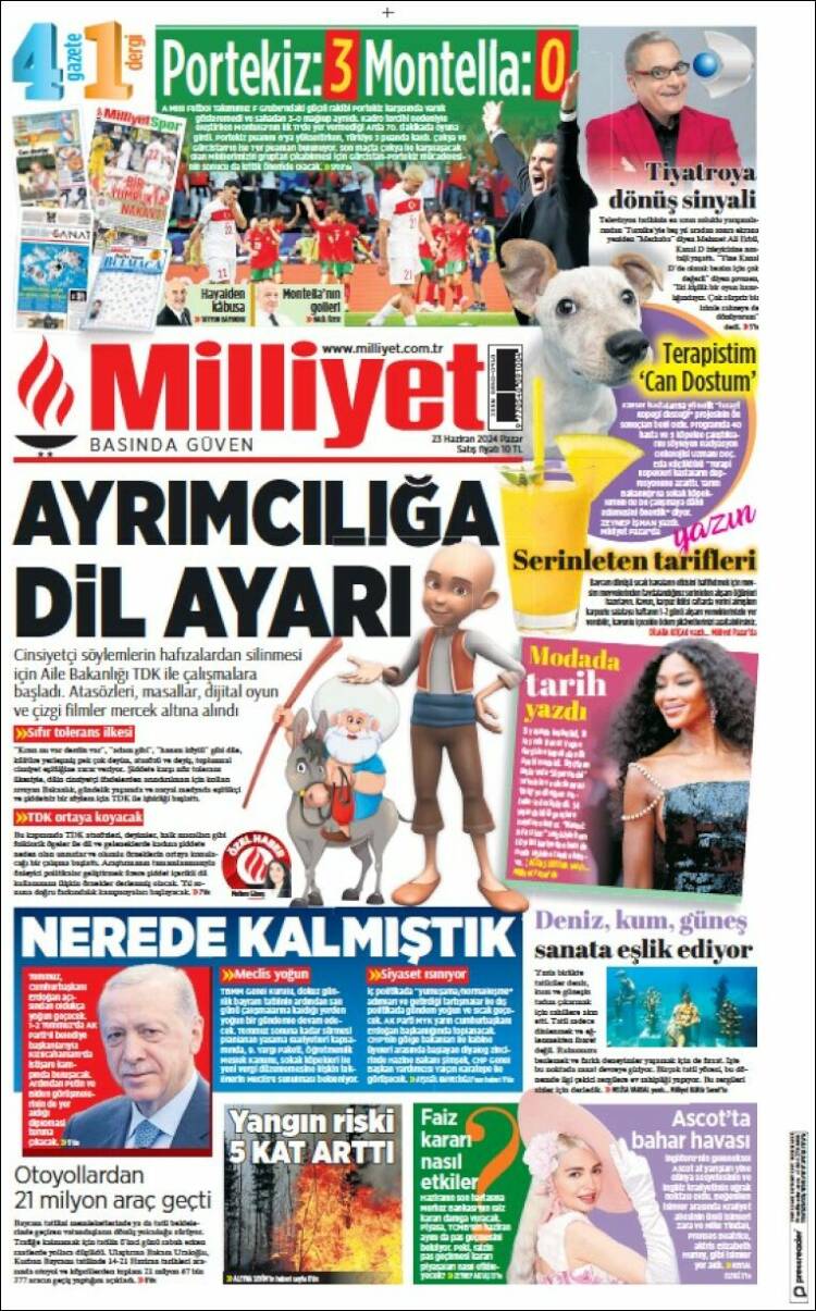 Portada de Milliyet (Turqu&iacute;a)