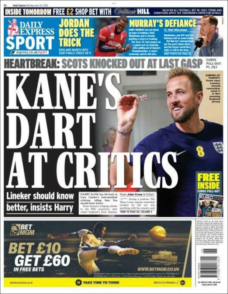 Portada de Express Sport (Reino Unido)