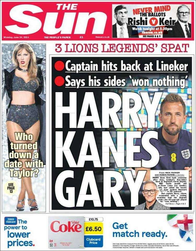 Portada de The Sun (Reino Unido)