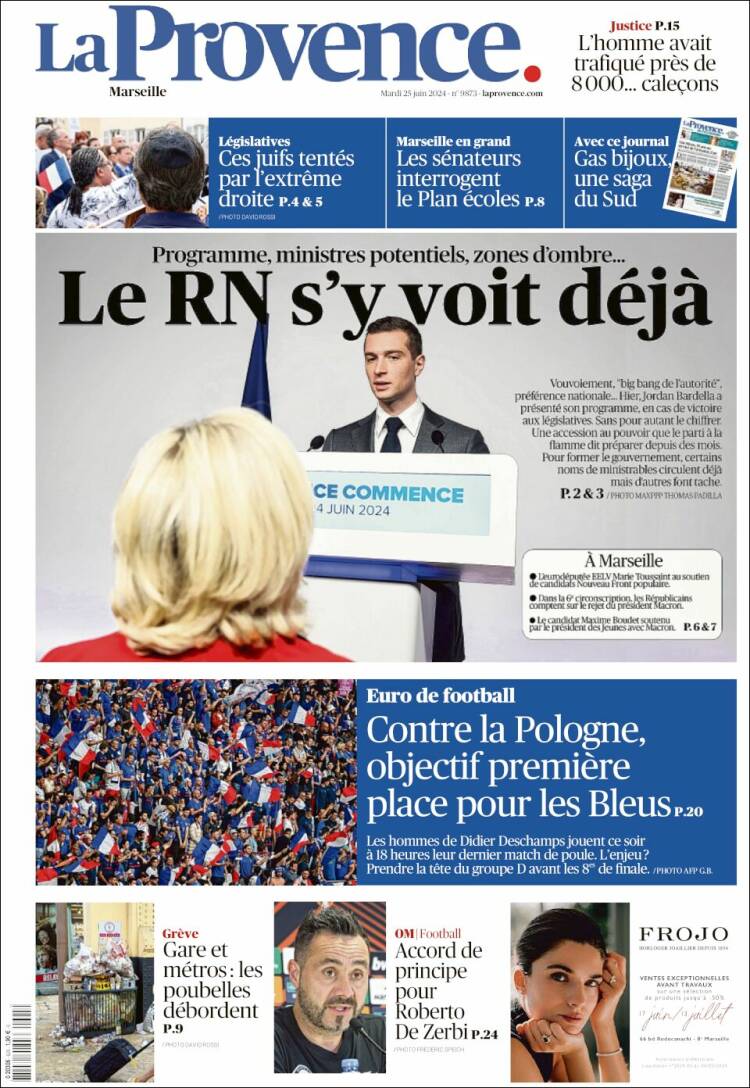 Portada de La Provence (Francia)