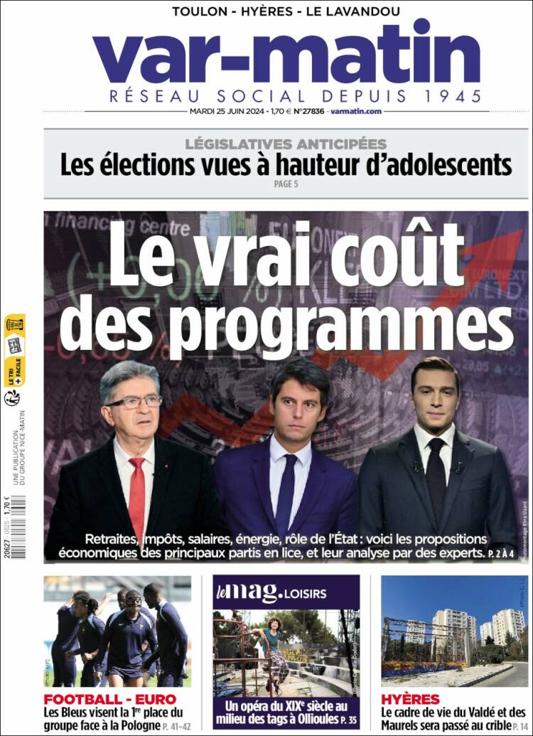 Portada de Var-Matin (Francia)