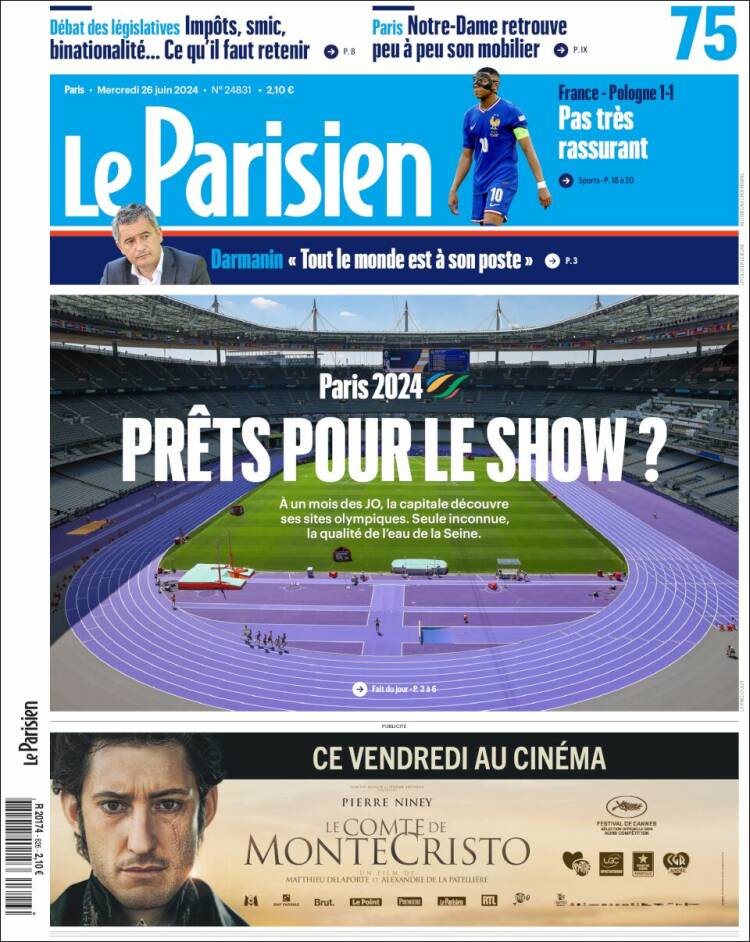 Portada de Le Parisien (Francia)