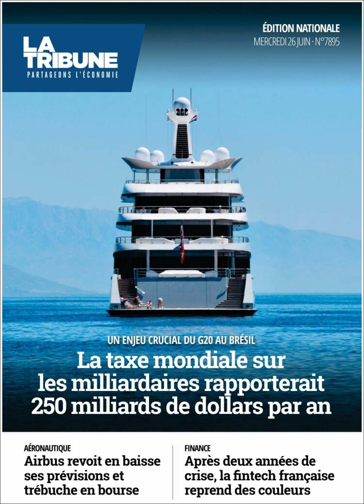 Portada de La Tribune (Francia)