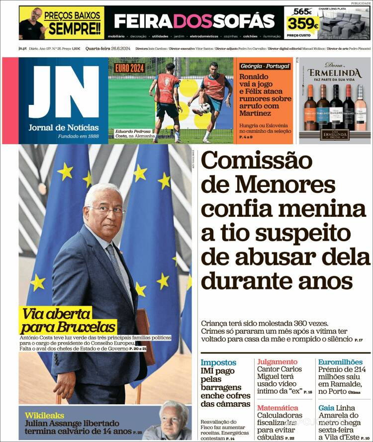 Portada de Jornal de Notícias (Portugal)