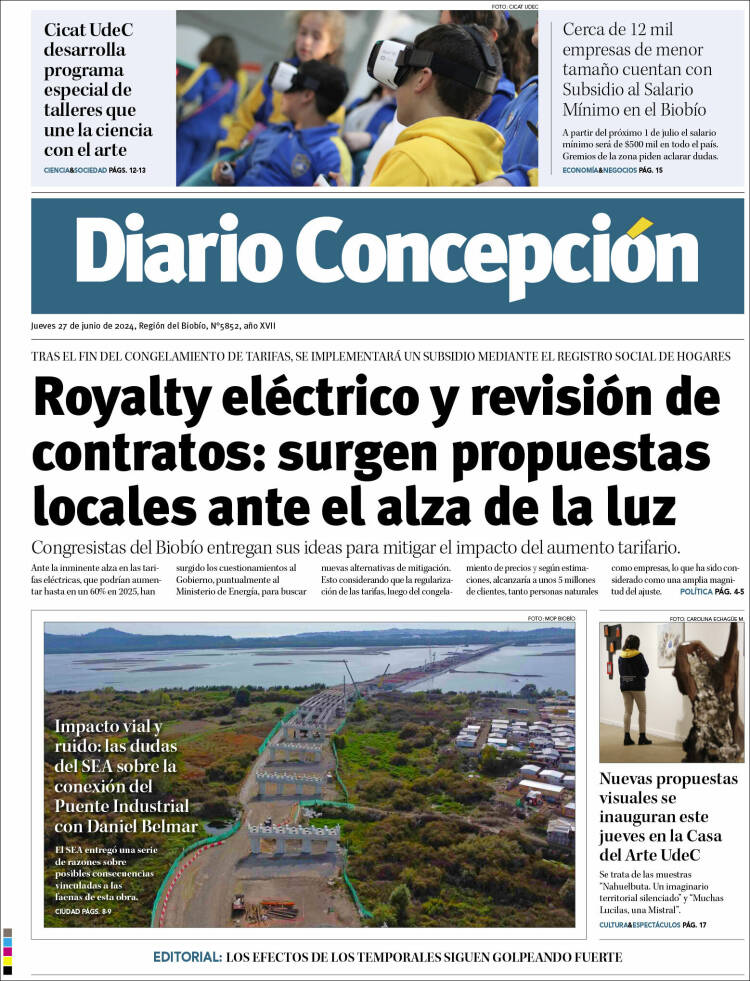 Portada de Diario de Concepción (Chile)