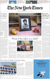Portada de International New York Times (Europe)
