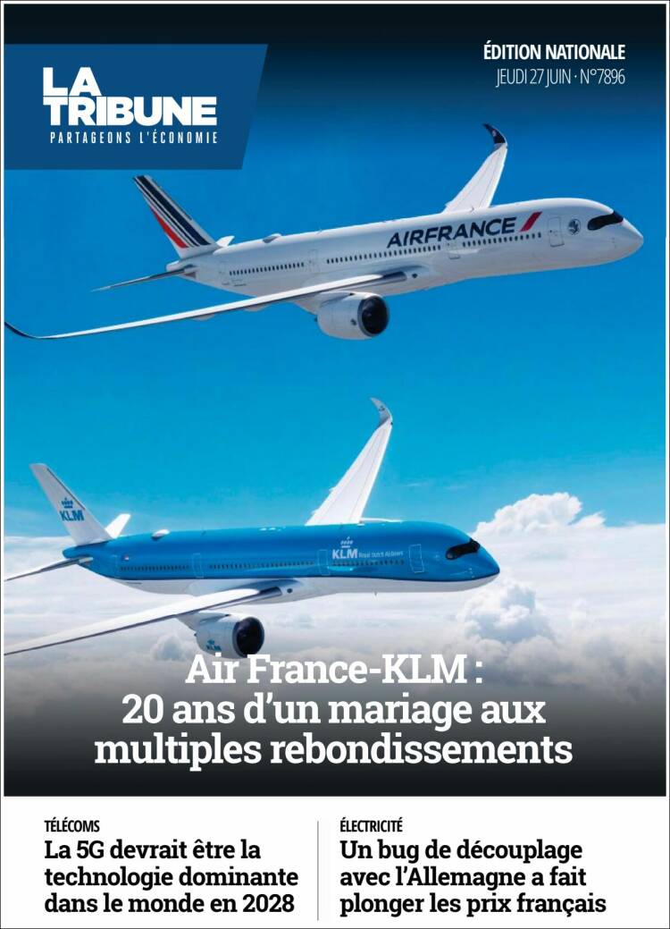 Portada de La Tribune (Francia)
