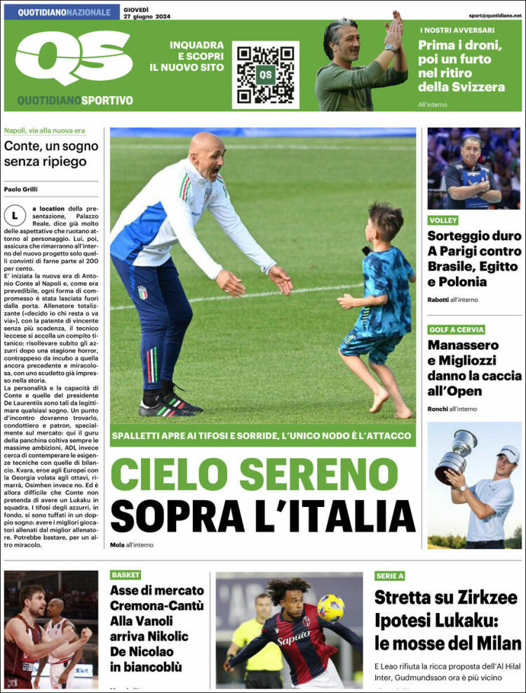Portada de Quotidiano Sportivo (Italia)
