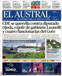Portada de El Austral de Temuco (Chile)