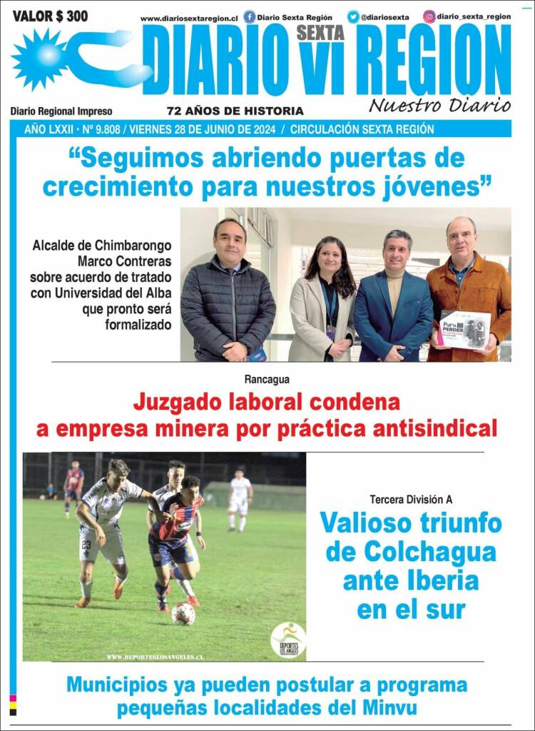 Portada de Diario VI Región (Chile)