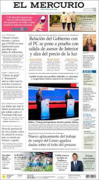 Portada de El Mercurio (Chile)