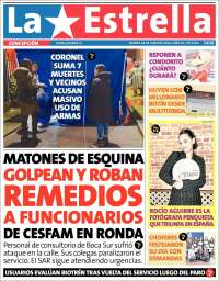 Portada de La Estrella de Concepción (Chile)