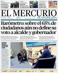 Portada de El Mercurio de Antofagasta (Chile)