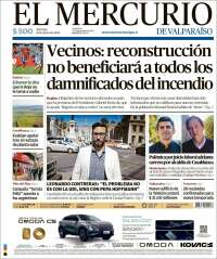 Portada de Mercurio de Valparaiso (Chile)