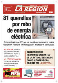 Portada de Diario La Región de Coquimbo (Chile)
