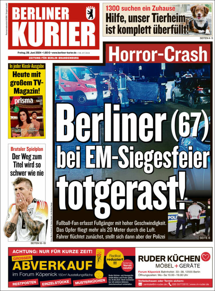 Portada de Berliner Kurier - Startseite BK (Alemania)