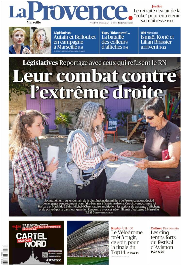 Portada de La Provence (Francia)