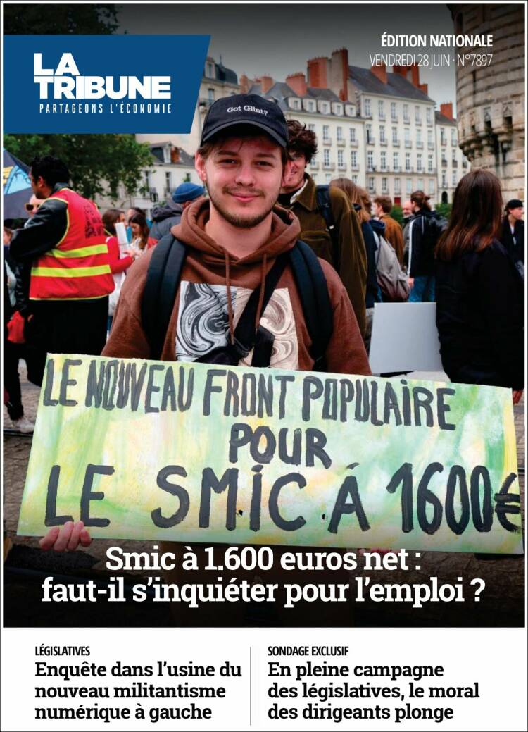 Portada de La Tribune (Francia)