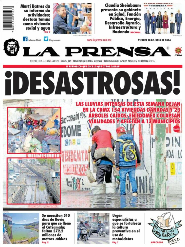 Portada de La Prensa (M&eacute;xico)