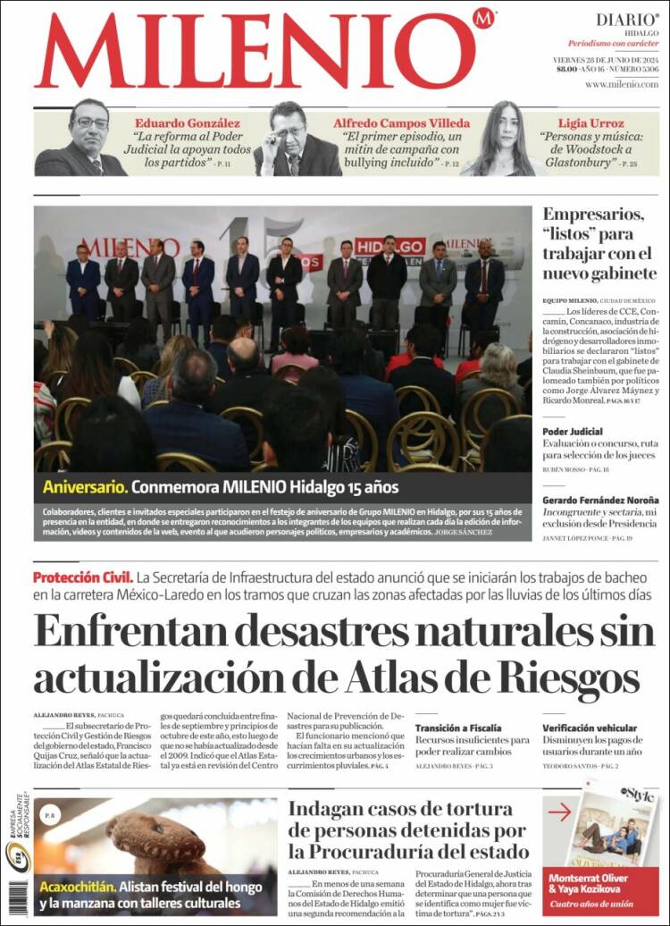Portada de Milenio de Hidalgo (México)