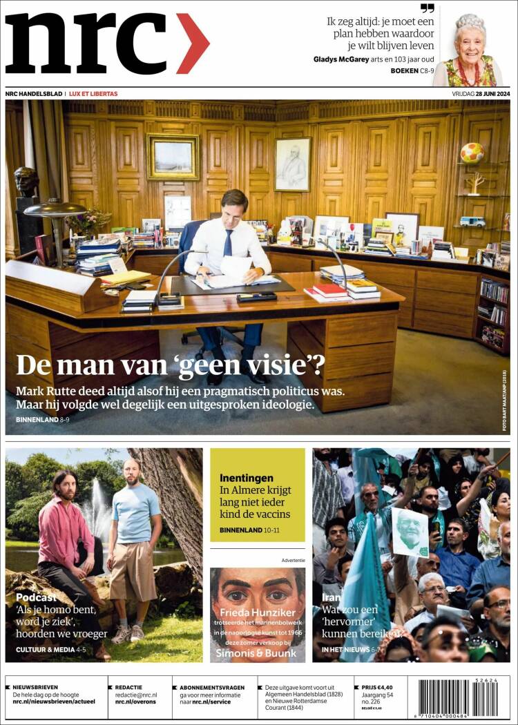 Portada de NRC Handelsblad (Pa&iacute;ses Bajos)