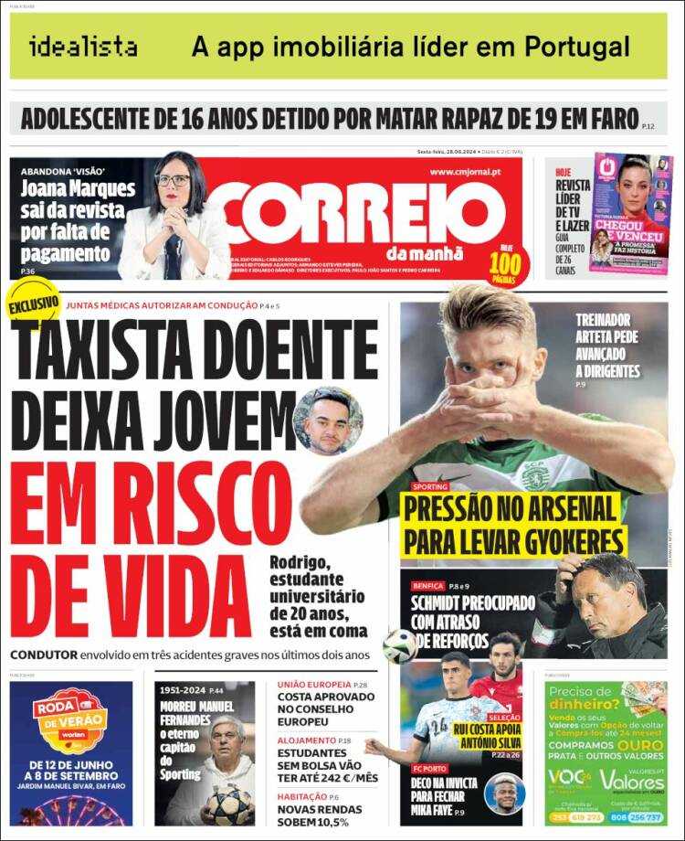 Portada de Correio da Manhã (Portugal)