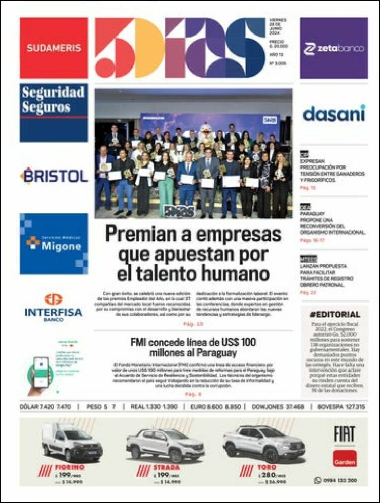Portada de 5 Días (Paraguay)