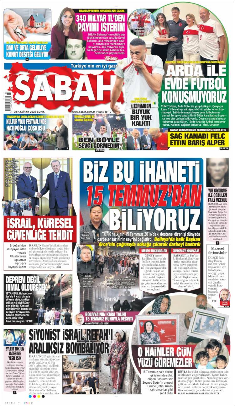 Portada de Sabah (Turqu&iacute;a)