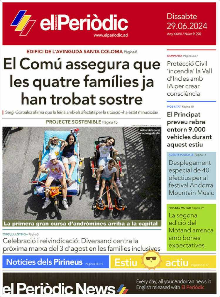 Portada de El Periòdic d'Andorra (Andorra)
