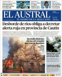 Portada de El Austral de Temuco (Chile)