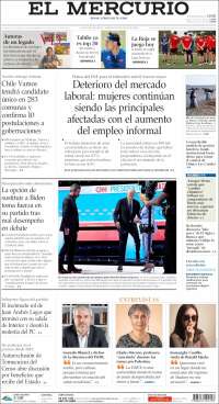 Portada de El Mercurio (Chile)