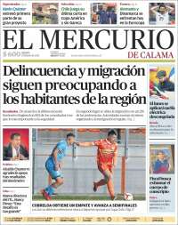 Portada de El Mercurio - Calama (Chile)